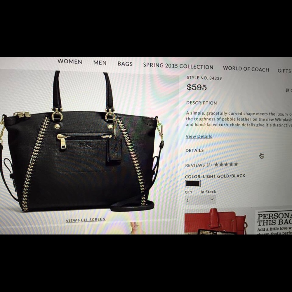 Coach Pebbled Leather Purse